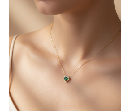 Zia Heart Charm Necklace – Handmade Sterling Silver