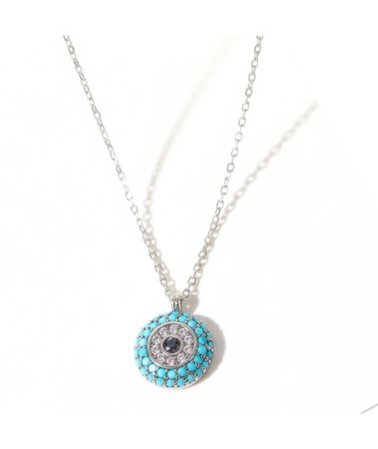 Zia Turquoise Evil Eye Pendant Necklace