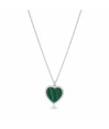 Zia Malachite Heart Zircon Charm Necklace Zia Malachite Heart Zircon Charm Necklace