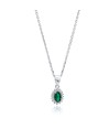 Zia Emerald CZ Green Stone Dainty Necklace