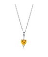 Zia Citrine Zircon Heart Charm Necklace Zia Citrine Zircon Heart Charm Necklace
