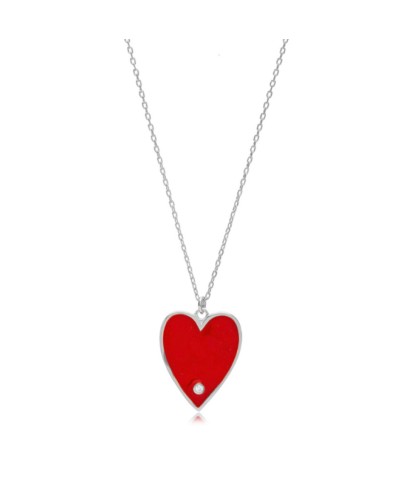 Zia Big Red Enamel Heart Handcrafted