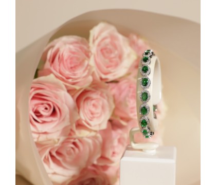 Zia Emerald CZ Stone Tennis Bracelet