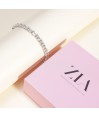 Zia White CZ Stone Rectangle Silver Tennis Bracelet