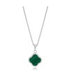 Zia Malachite Zircon Stone Charm Necklace Zia Malachite Zircon Stone Charm Necklace