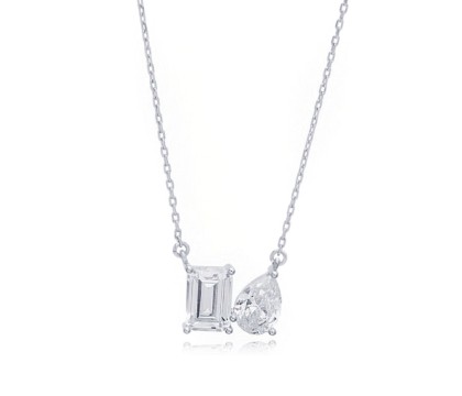 Zia Cluster Zircon Charm Necklace