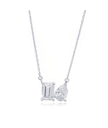 Zia Cluster Zircon Charm Necklace