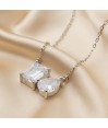 Zia Cluster Zircon Charm Necklace