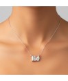 Zia Cluster Zircon Charm Necklace