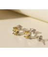 Zia Oval Silver with Citrine Stone Stud Earrings Zia Oval Silver with Citrine Stone Stud Earrings