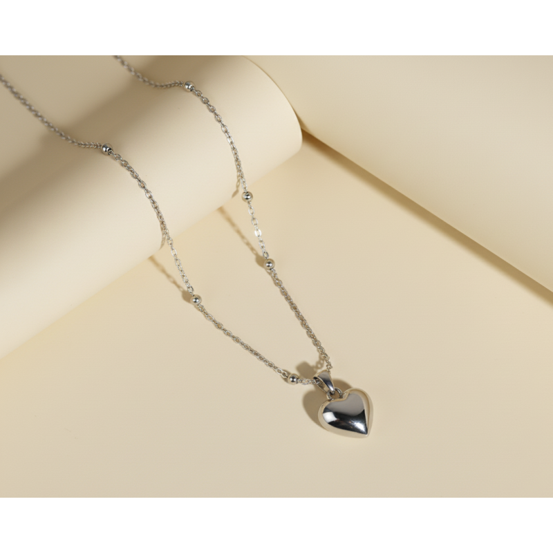 Zia Heart Charm Silver Necklace Zia Heart Charm Silver Necklace