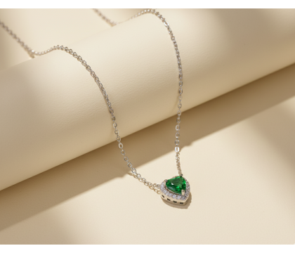 Zia Heart Charm Necklace – Handmade Sterling Silver