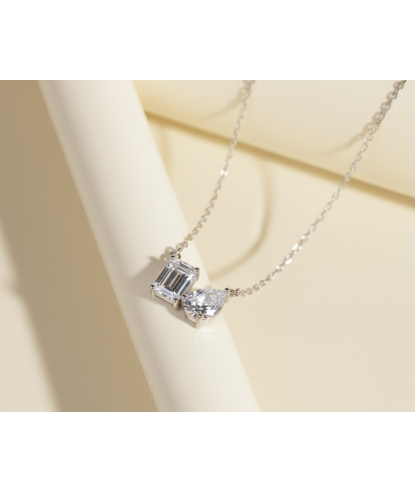 Zia Cluster Zircon Charm Necklace – 925 Sterling Silver