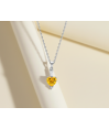 Zia Citrine Zircon Heart Charm Necklace Zia Citrine Zircon Heart Charm Necklace