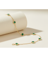 Noor Emerald Hexagon Station Bracelet