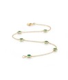 Noor Emerald Hexagon Station Bracelet