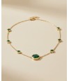 Noor Emerald Hexagon Station Bracelet