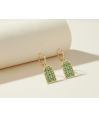 Arabian Night Malachite Arc Earrings Arabian Night Malachite Arc Earrings