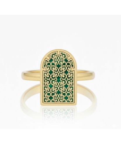 Arabian Night Malachite Arc Ring