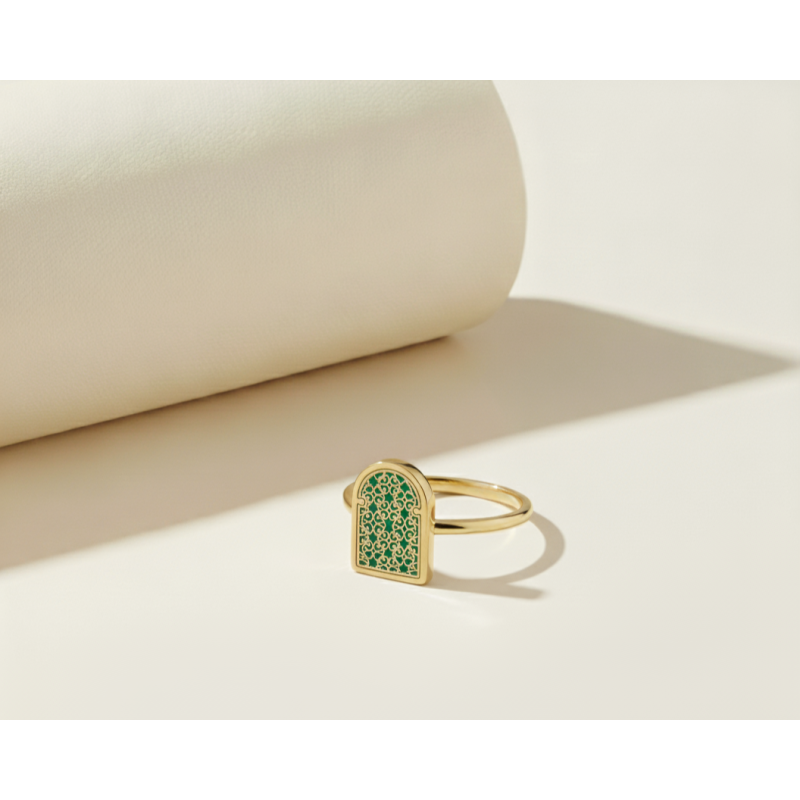 Arabian Night Malachite Arc Ring Arabian Night Malachite Arc Ring