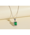 Zia Rectangle Silver Charm Necklace Zia Rectangle Silver Charm Necklace