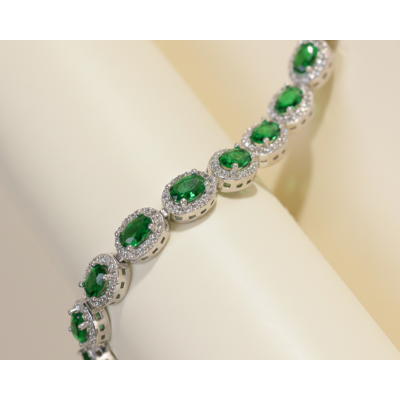 Zia Emerald CZ Stone Tennis Bracelet Zia Emerald CZ Stone Tennis Bracelet