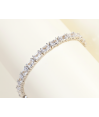 Zia White CZ Stone Rectangle Silver Tennis Bracelet