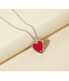 Zia Big Red Enamel Heart Handcrafted