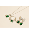 Zia Silver Emerald Women Set