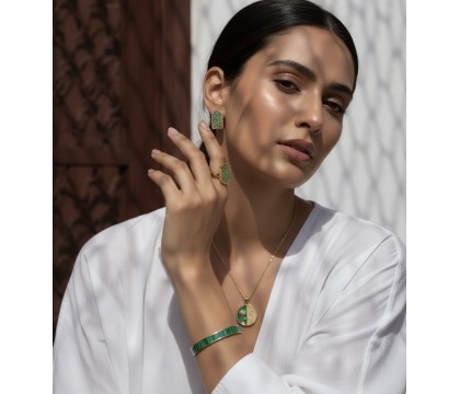 Arabian Night Emerald Sands Bangle | Zia Jewellery