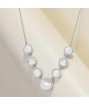 Zia Mother of Pearl & CZ Round Necklace | 925 Sterling Silver Zia Mother of Pearl & CZ Round Necklace | 925 Sterling Silver