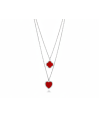 Zia Red Heart Silver Necklace