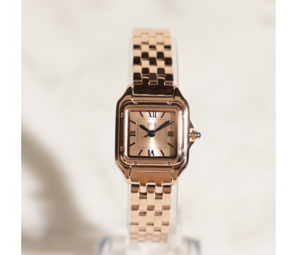 Zia Ladies Rose Gold Watch – Crystal Dial, Quartz, 24 mm