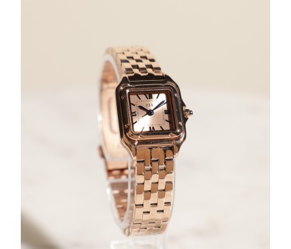 Zia Ladies Rose Gold Watch – Crystal Dial, Quartz, 24 mm