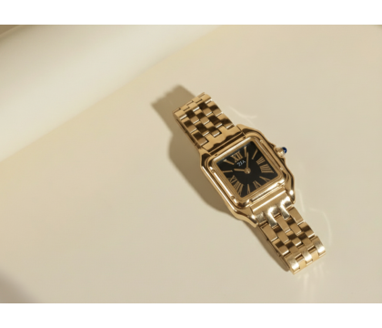 Zia Ladies Gold Watch – Black Dial, Quartz, 24 mm