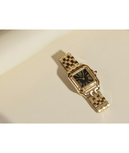 Zia Ladies Gold Watch – Black Dial, Quartz, 24 mm