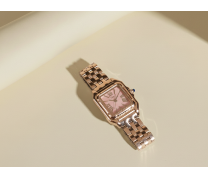 Zia Ladies Rose Gold Watch – Crystal Dial, Quartz, 24 mm