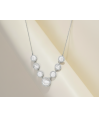 Zia Mother of Pearl & CZ Round Necklace | 925 Sterling Silver