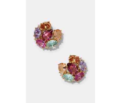 Zia The Mojito Multi Button Stud Earrings