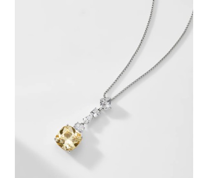 Zia Solely  Yellow CZ Y Necklace