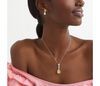 Zia Solely  Yellow CZ Y Necklace