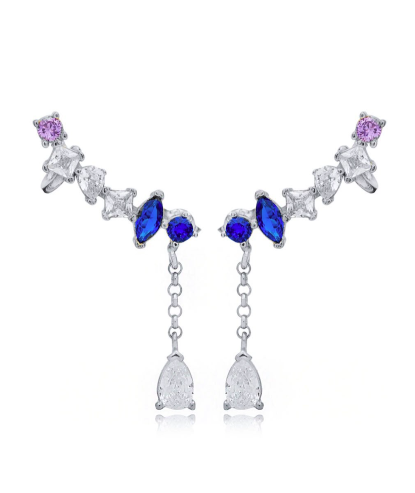 Zia Summer Huggie Hoop Earrings 925 Silver