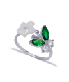 Zia Summer Adjustable Butterfly Ring 925 Silver