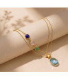 Zia Handcrafted Summer Layered Necklace 22 K Gold Plated Zia Handcrafted Summer Layered Necklace 22 K Gold Plated