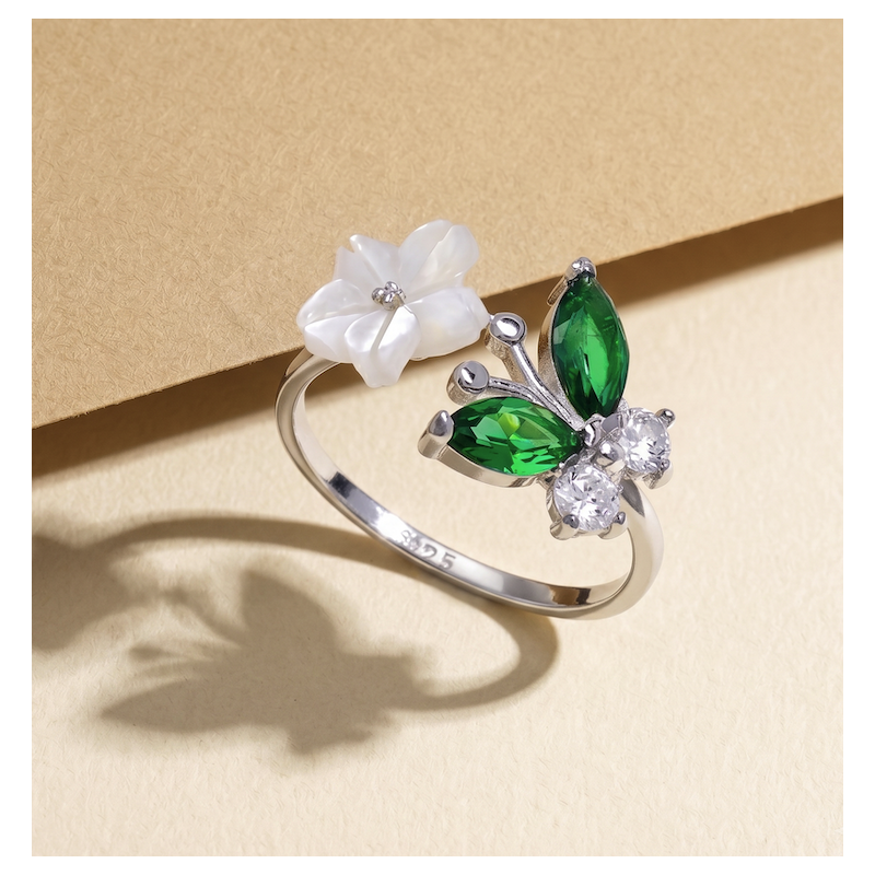 Zia Summer Adjustable Butterfly Ring