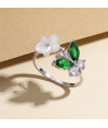Zia Summer Adjustable Butterfly Ring 925 Silver